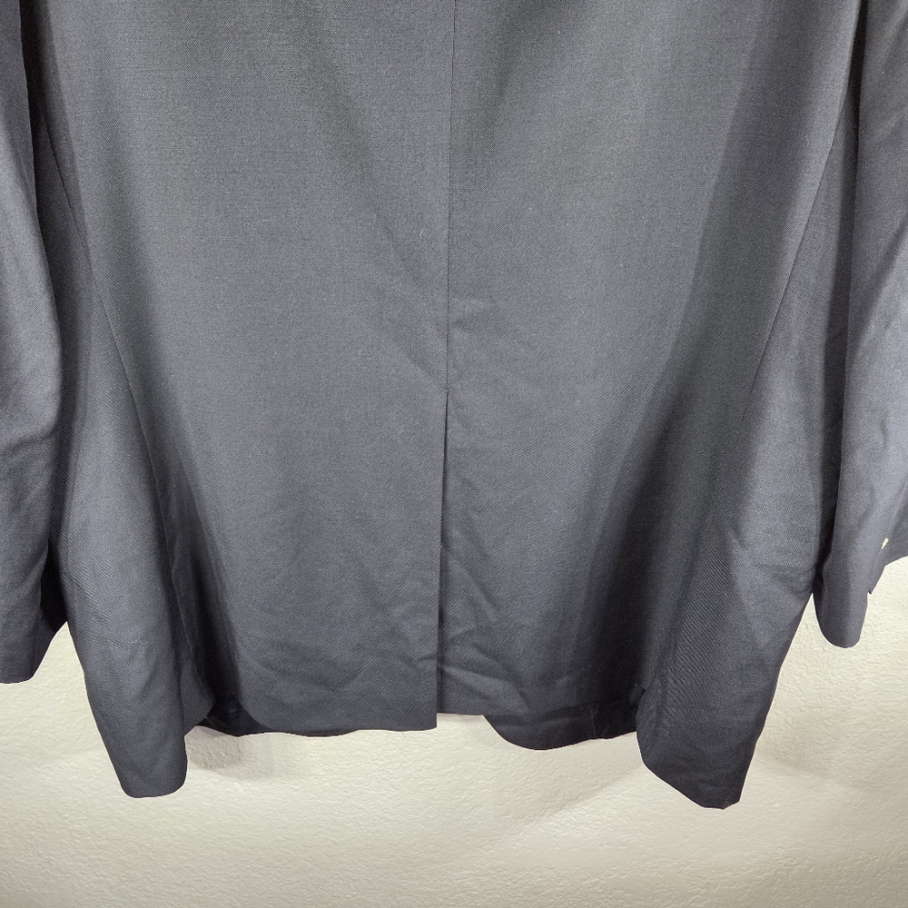 H. Freeman & Son 42 Navy Blue Sport Coat Blazer Jacket Solid 100% Wool - Picture 10 of 16